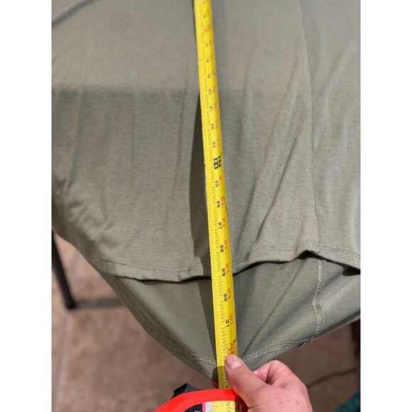 Falls Creek Womens Plus Size 2X Olive Green Tunic Top With Ribbed Sleeves - Picture 14 of 14